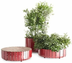 VESTRE Круглые стальные кашпо для общественных мест Stripes