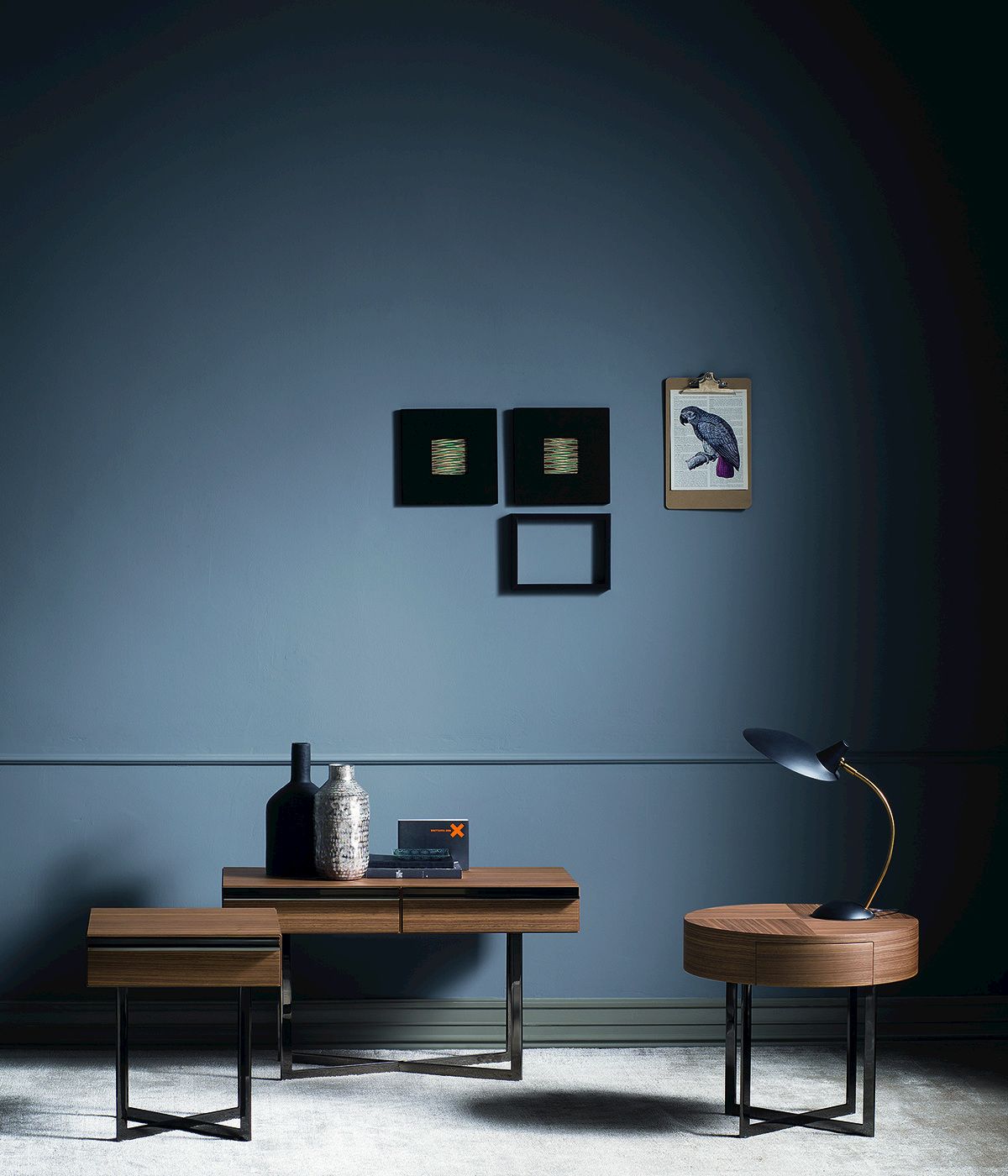 Квадратная прикроватная тумбочка из дерева с ящиками BODEMA профиль ARCH-00046741 - Вид №2