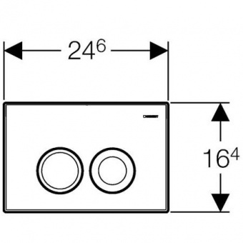 115.125.46.1 смывная клавиша DELTA21 пластик (хром матовый) Santreyd  - Вид №1