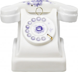 10651381 RUPOR manufactory Украшение ТЕЛЕФОН синие розы Фарфор