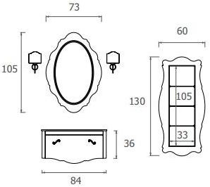 LEGNOBAGNO Подвесная тумба под умывальник Decò classic sun-id-1358504 - Вид №3
