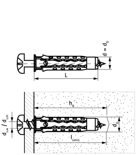 6100706 Крепление для труб  Универсальный Дюбель стандартный универсальный дюбель для всех видов оснований WALRAVEN  - Вид №1