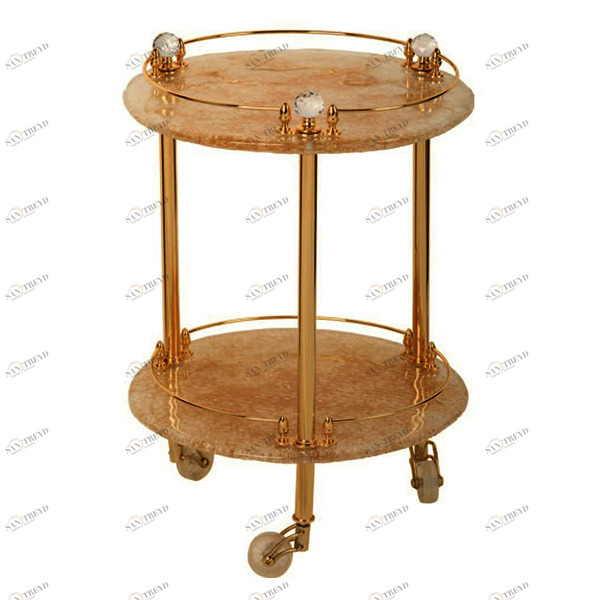 Столик на колесиках MIGLIORE.CRistalia ML.CRS-60.249.BR - бронза 