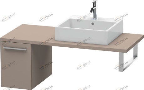 XL543004343 Шкафчик для консоли X-Large #XL5430 300 x 548 мм Базальт матовый, декор Duravit