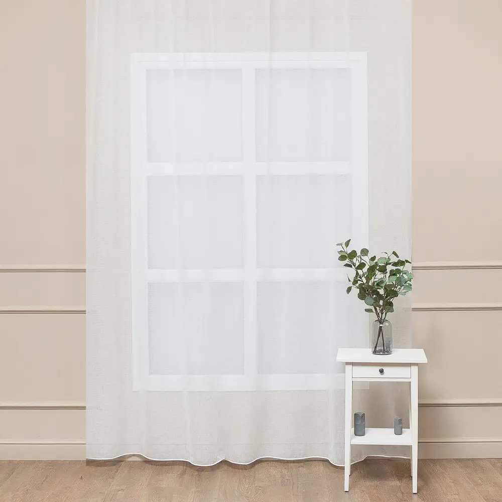 Тюль 1 м/п Фентези лен 280 см цвет белый TEX REPUBLIC STLM-2084808 - Вид №4