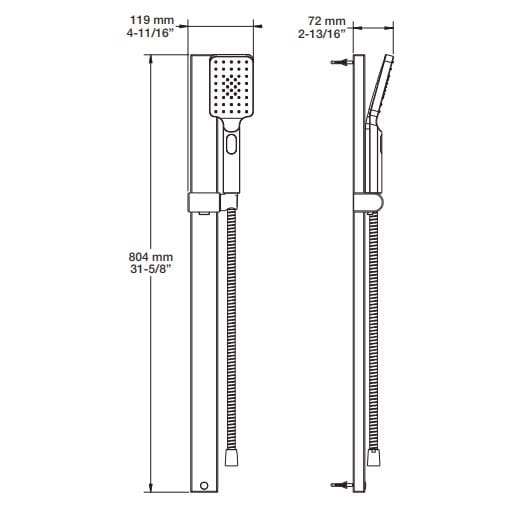 Термостатический встраиваемый душевой набор с насадкой для душа BARIL PRO-4230-56 ARCH-00031370 - Вид №6