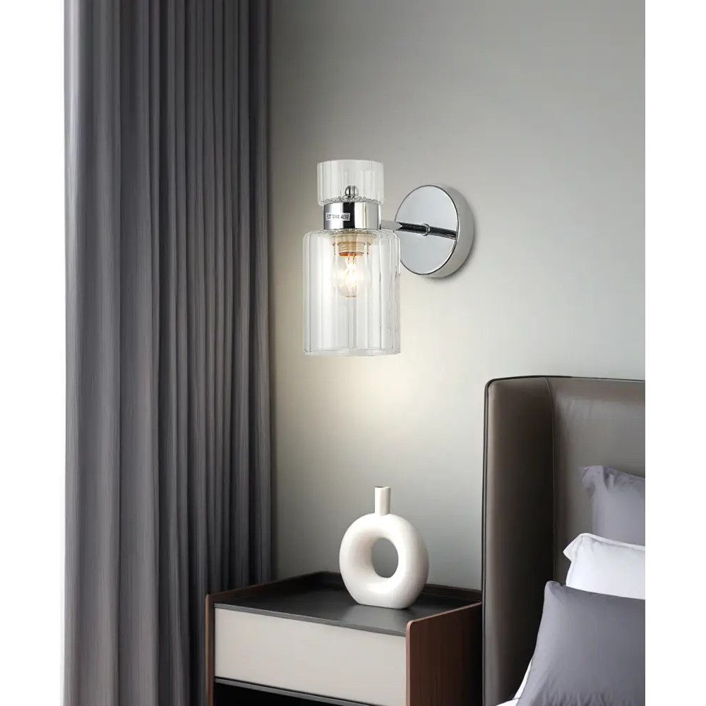 Schaffner Gino — настенный светильник с хромированным основанием и стеклянным плафоном 89426419 STLM-1568675 - Вид №8