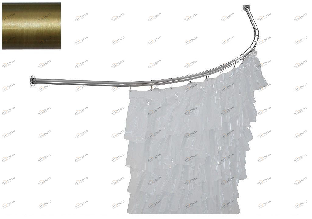 Карниз для ванны Aquanet Graciosa полукруглый 150x90 латунь 00241516