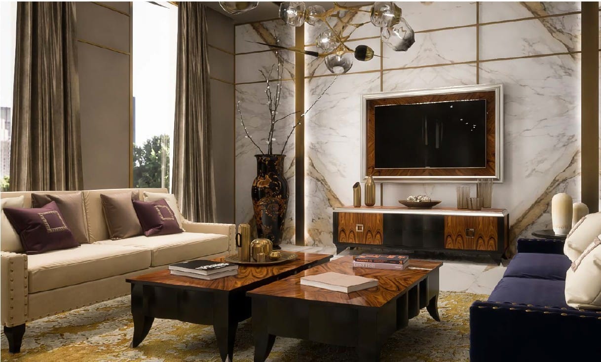 Прямоугольный журнальный столик из шпона GUERRA VANNI Оскар ARCH-00106131 - Вид №1