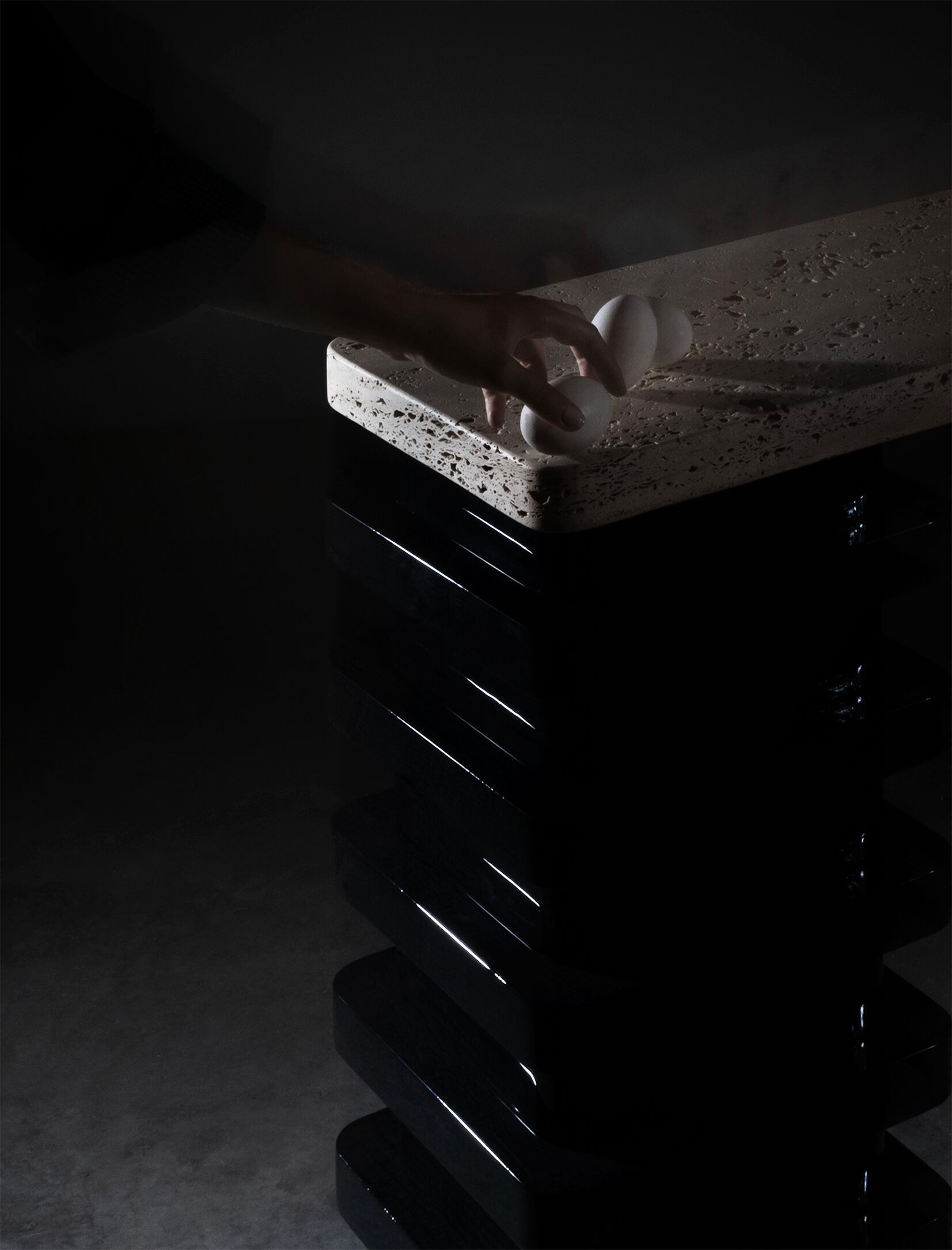 Травертин и деревянная консоль Movimento Gallery Пьетро Франческини ARCH-00062583 - Вид №3