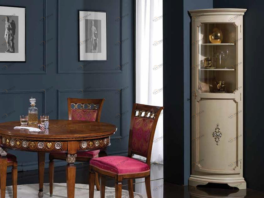 Arvestyle Лакированная угловая витрина из массива дерева Baroque Br-2102