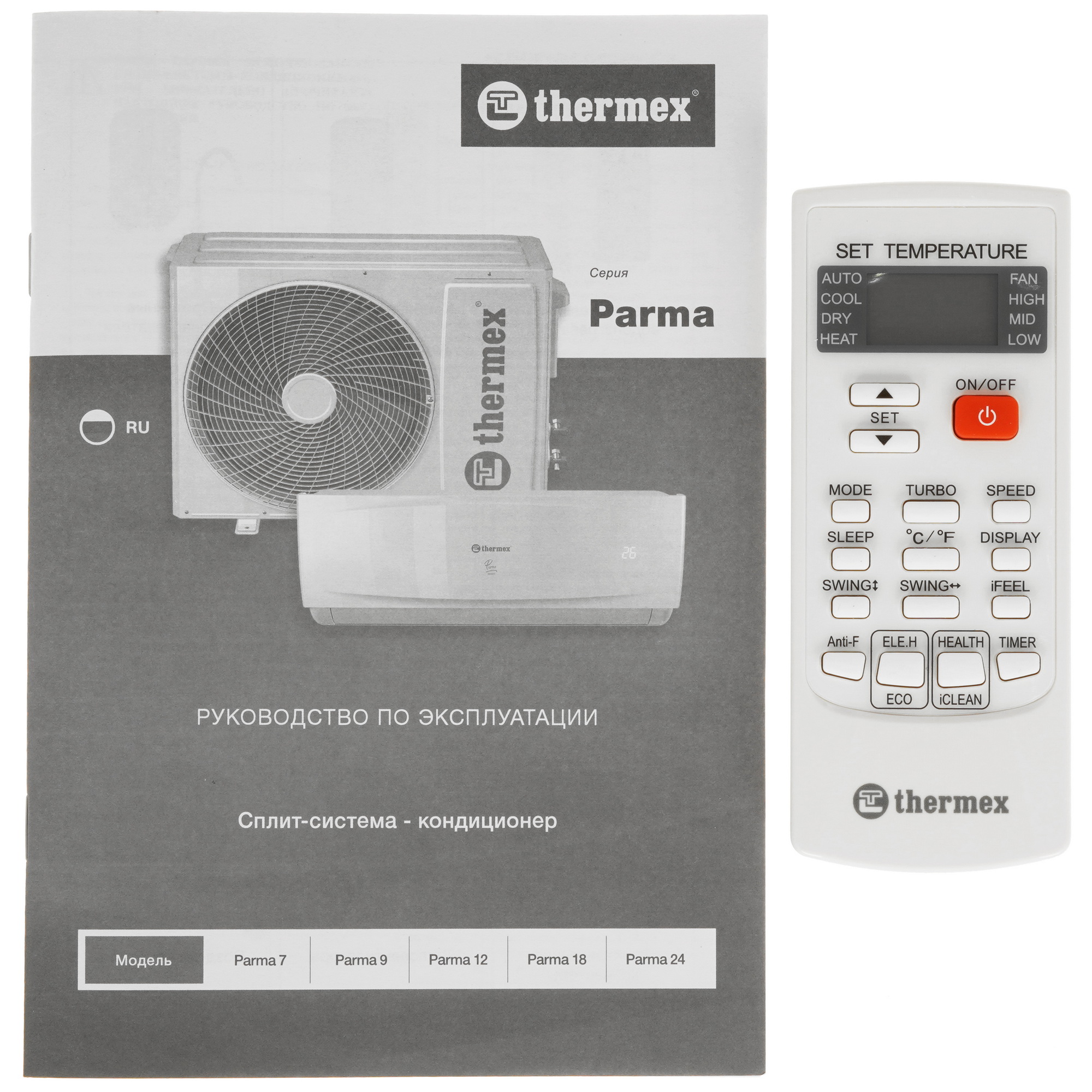 9095839 Кондиционер настенный сплит-система Thermex Parma 24 белый STDN-0048519 - Вид №10