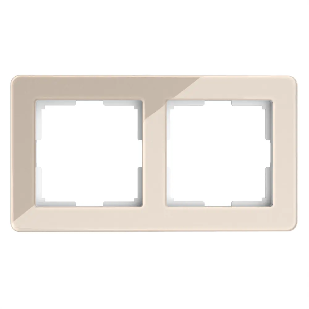 Рамка Werkel Acrylic для розеток в стиле парящего дизайна цвет Айвори 86884242 STLM-0072322