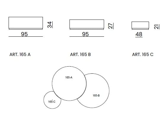 Набор керамических низких журнальных столиков Bizzotto Italia Atmosphera ARCH-00069554 - Вид №3