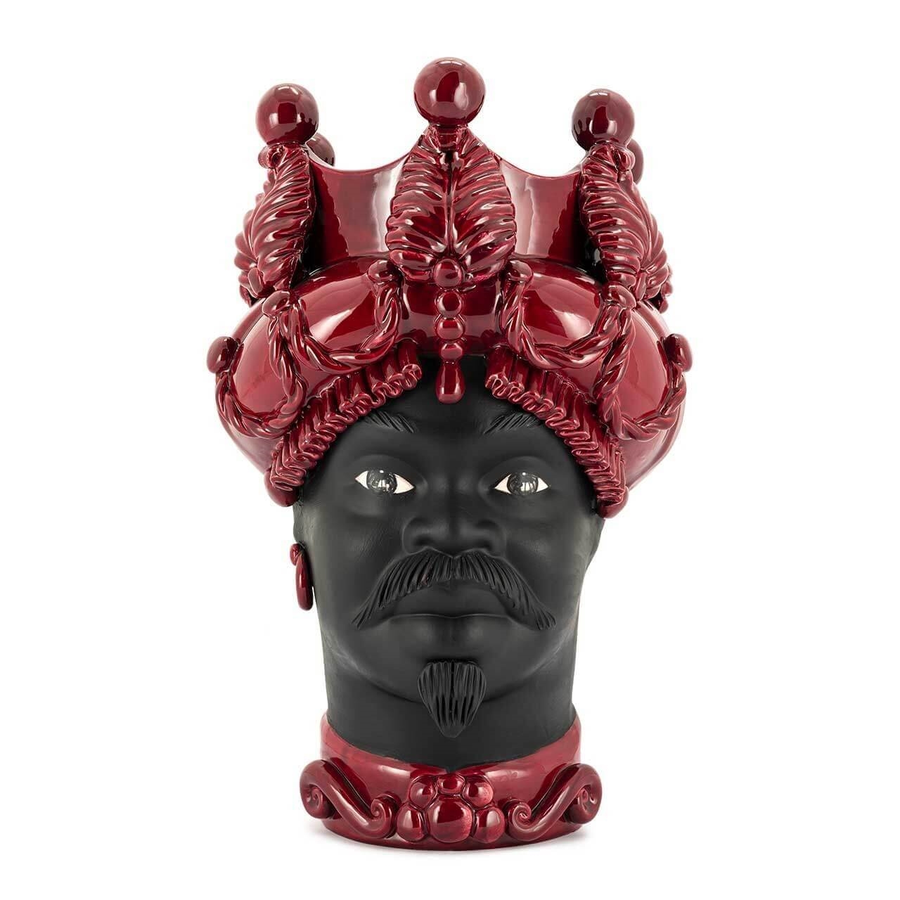 200946-48 ABHIKA ВАЗА MORO MAN BAROQUE BURGUNDY 
