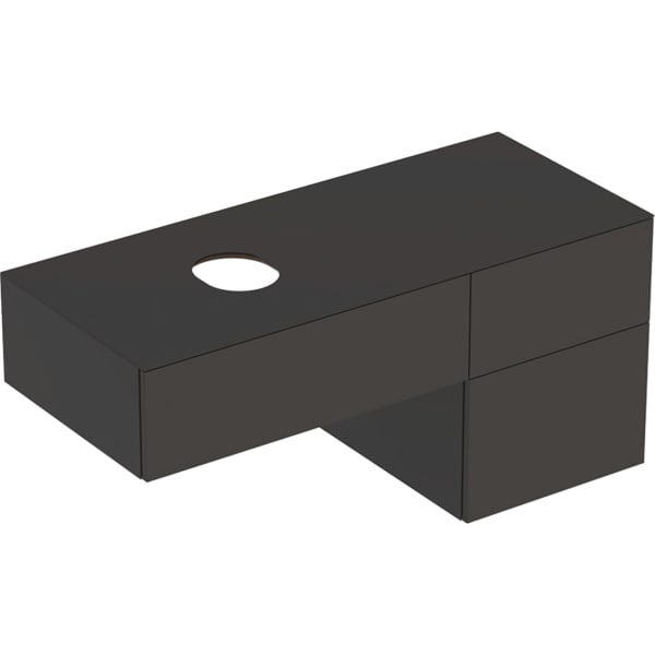 501.184.00.1 Шкафчик для накладной раковины Geberit VariForm, с тремя выдвижными ящиками, полкой и сифоном Geberit 