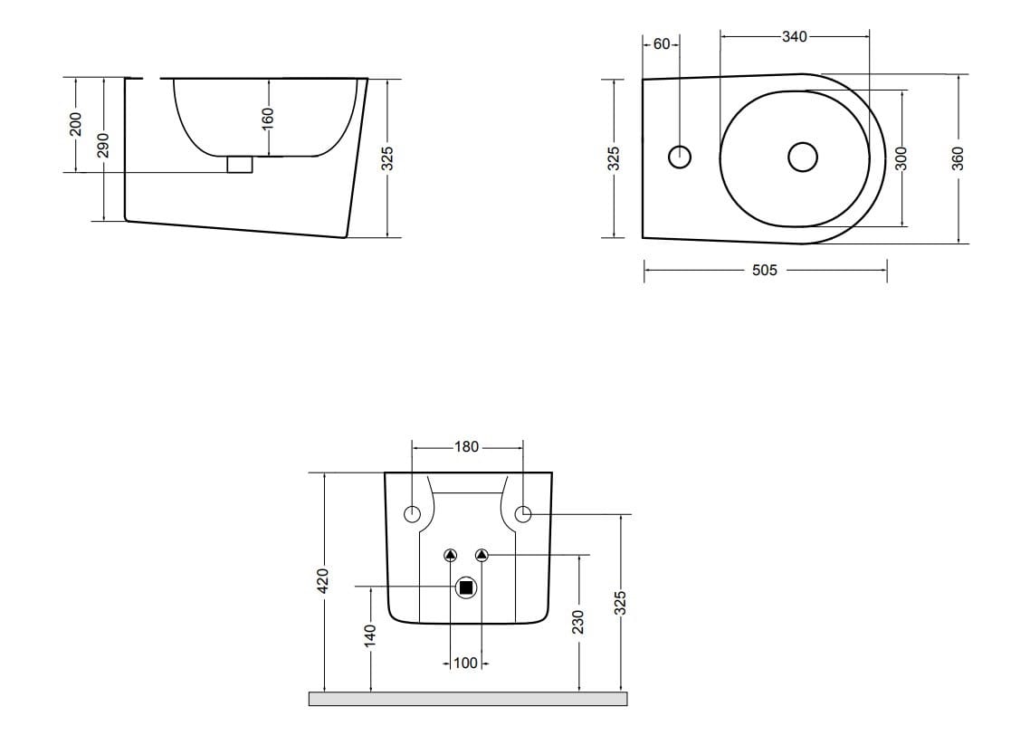 Керамическое подвесное биде Axa DP ARCH-00002967 - Вид №3