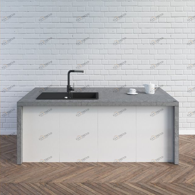 BetOn Стол-тумба островной из бетона для кухни МЕБЕЛЬ ИЗ БЕТОНА CF401
