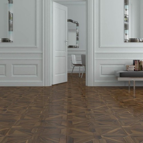 Модульный паркет Da Vinci Инженерный модульный паркет из ореха Селена Орех Европейский (Грецкий) Натур (Гладкая) 557х557 мм 2600600096 - Вид №3