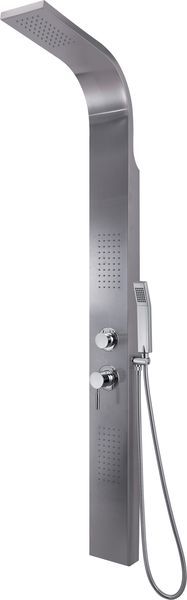 GYSP10401(IS) Gedy G-MASSAGE 01, многофункциональная душевая панель без термостата, цвет нержавеющая сталь 