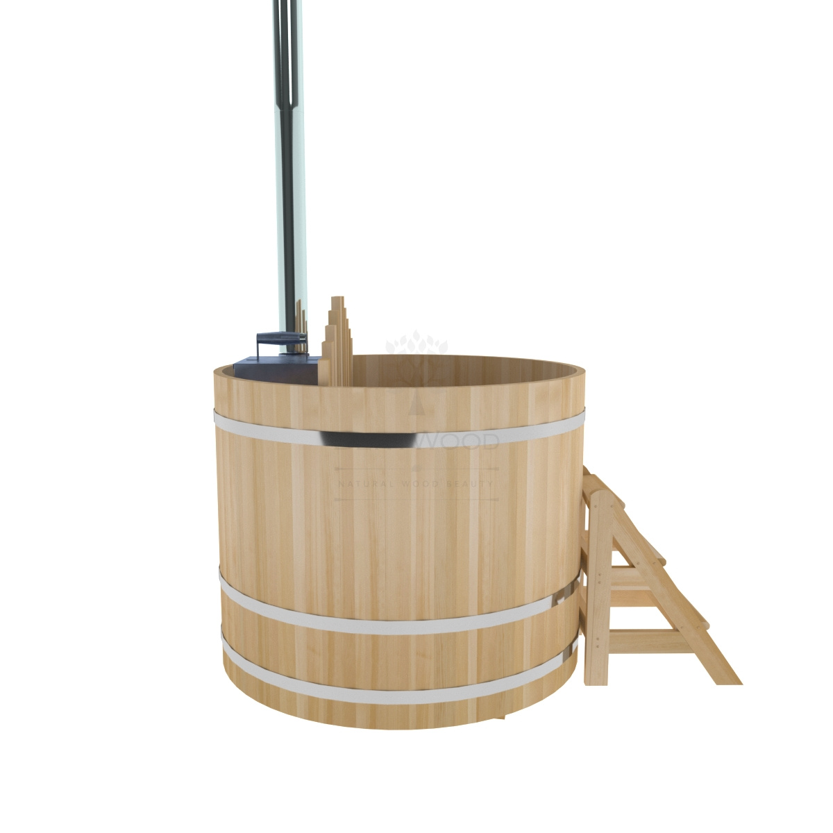 1461 Фурако из кедра D=1.5 с внутренней печкой. Высота 1,2м. Исполнение "Премиум". Alyarus  - Вид №1