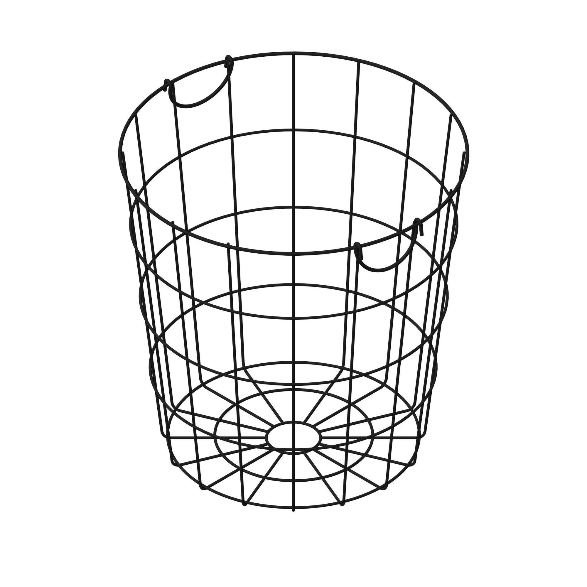 82411011 Корзина для белья с чехлом, 400x400x400 мм, цвет чёрный Аксессуары для ванных комнат Santreyd  - Вид №4