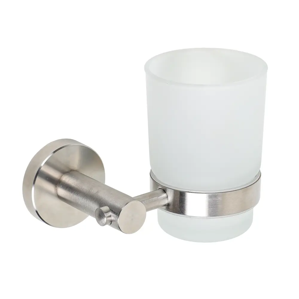 Стакан для зубных щеток Martes стекло/нержавеющая сталь цвет хром Santreyd STLM-2136133 - Вид №1