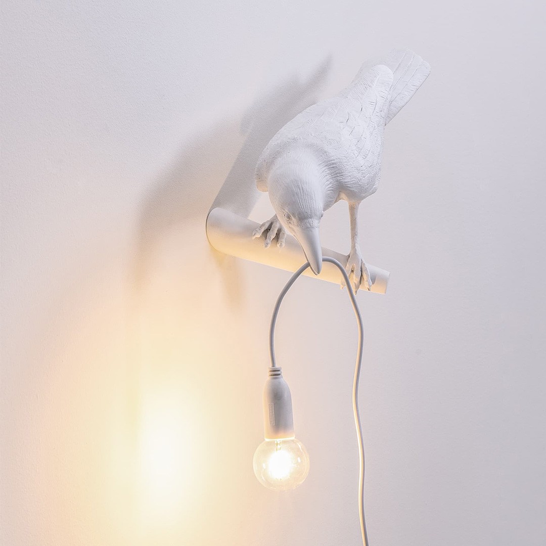 Seletti 14734 wall BIRD бра белая ворона Bird lamp 116765 - Вид №1