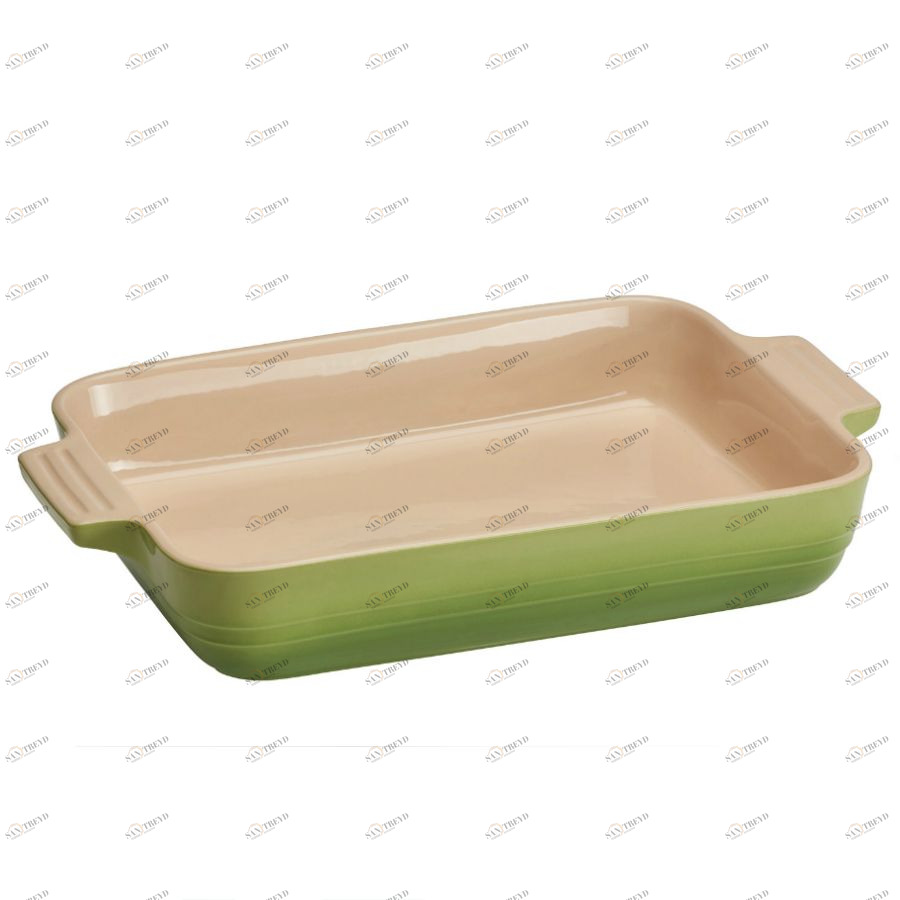 Блюдо для запекания Le Creuset, 32 см, зеленое 91004732426000