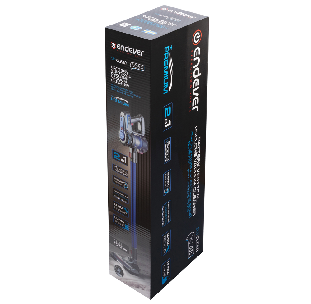 5359552 Пылесос вертикальный   Endever Skyclean VC-303  серый STDN-0146657 - Вид №9