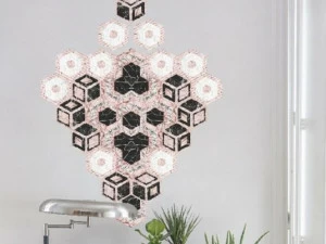 BEAUREGARD Наклейка на стену из нетканой бумаги с рисунком L'hexagone