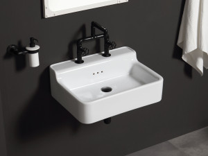 Керамическая прямоугольная подвесная раковина