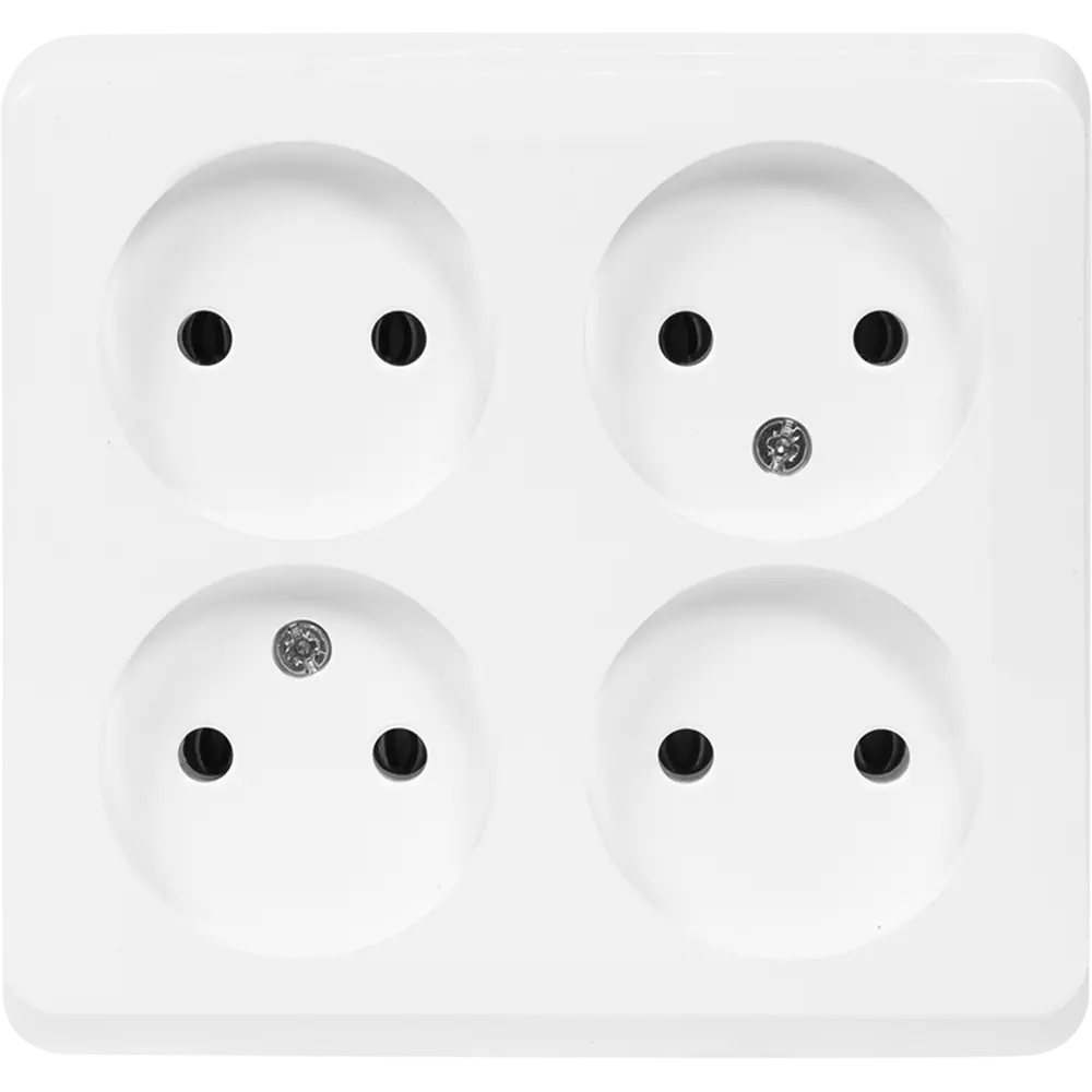 Четверная розетка SYSTEME ELECTRIC Этюд для открытого монтажа 17985635 STLM-1115971