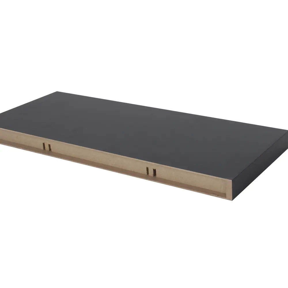 Полка мебельная прямая 80x23.5x3.8 см МДФ цвет чёрный 81898861 STLM-2046662 SPACEO  - Вид №1
