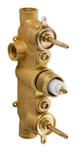 Термостатический смеситель для душа с 3 отверстиями