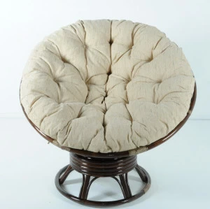 Кресло с подушкой темно-коричневое из ротанга "Темный коньяк" Papasan 23/01В VINOTTI  00-3885511 Коричневый