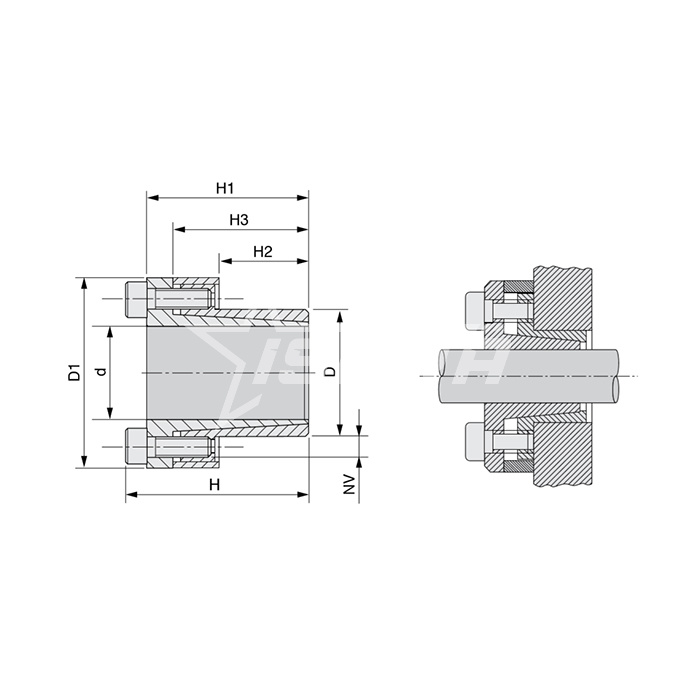 IS3434 Зажимная втулка KLCC009 (PHF FX20-9x16) ISKRA  - Вид №2