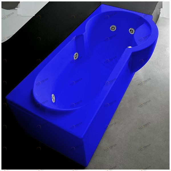 Ванна Gruppo treesse Simona V5677-DX-SI синяя с гидромассажем прямоугольная правая STDV5677DXSI