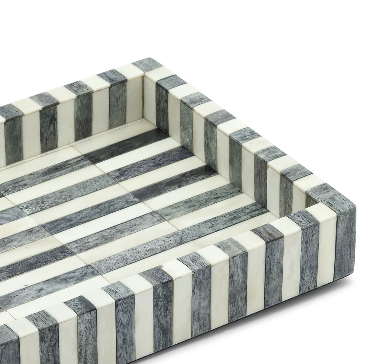 600852-WG ABHIKA ЛОТОК ПОЛОСЫ WHITE/GREY  - Вид №1