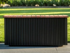 RENSON Модульная садовая скамейка из дерева и алюминия Linarte