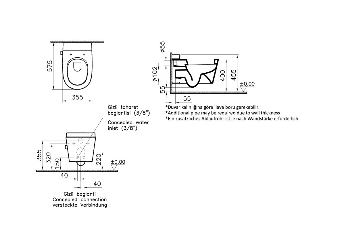 5173B003-1687 Биде Vitraglobal Nest - Вид №1