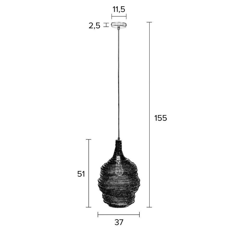 Лампа подвесная Lena M, латунь White Label Living 5300143 - Вид №8