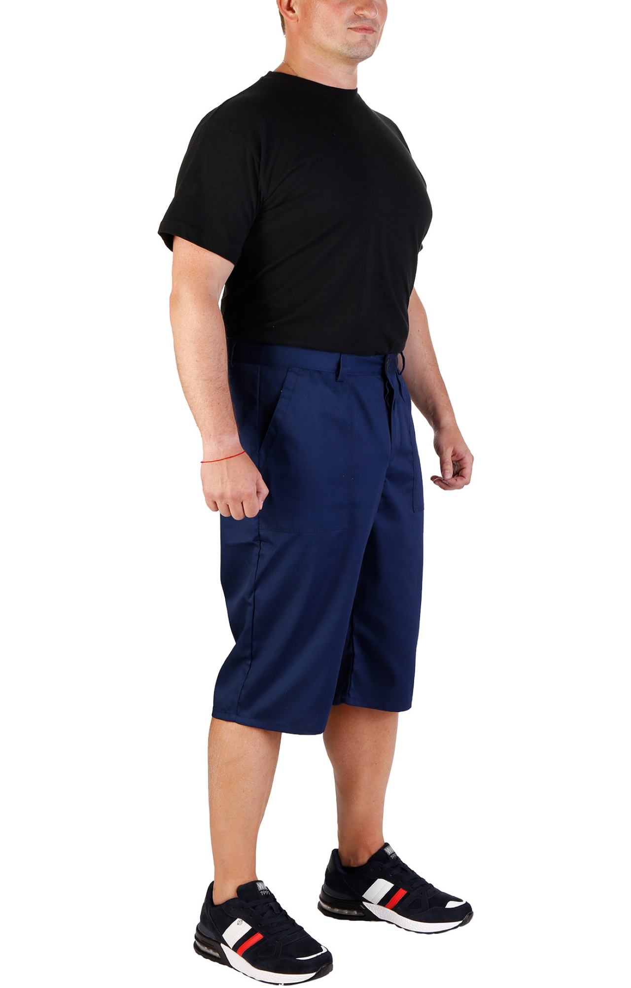 68043 Брюки рабочие укороченные "Труд" темно-синие  Летняя спецодежда  размер 56-58/170-176  - Вид №1