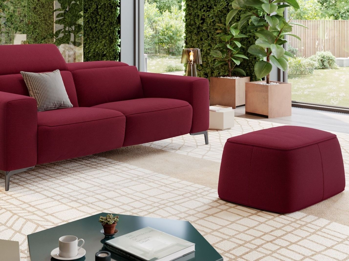 Прямоугольный пуф из ткани Sofanella Montefino ARCH-00021280 - Вид №1