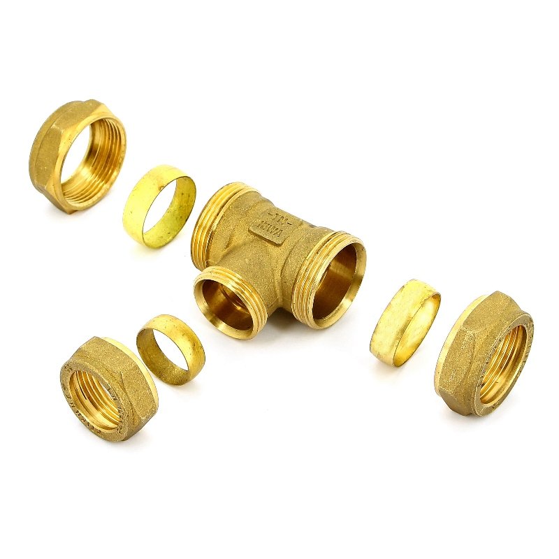 Тройник 22 х 15 х 22 обжим TIEMME 1000020 - Вид №2