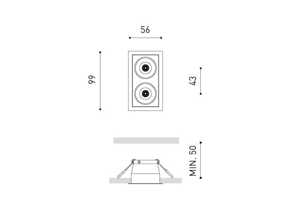 Несколько алюминиевых светодиодных утопленных прожекторов Arkoslight Black Foster ARCH-00144628 - Вид №8