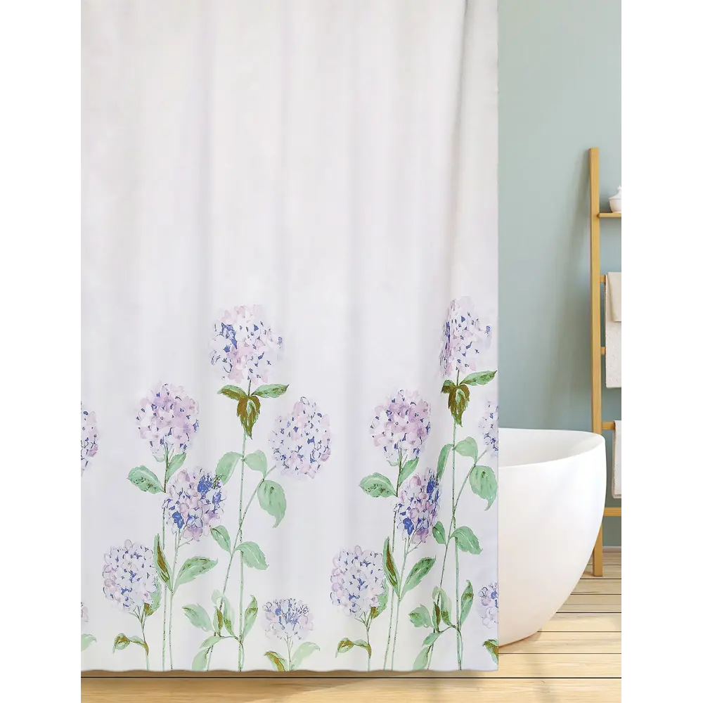 Штора для ванной комнаты «Гортензия» 180х200 см цвет белый BATH PLUS ШТОРЫ CHARME GREEN STLM-2173997