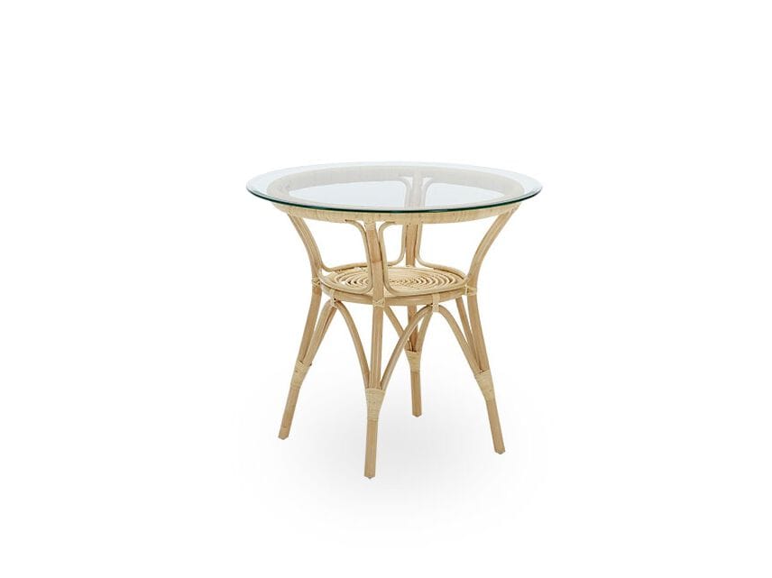 Круглый стол из ротанга и стекла Sika Design Originals ARCH-00089277