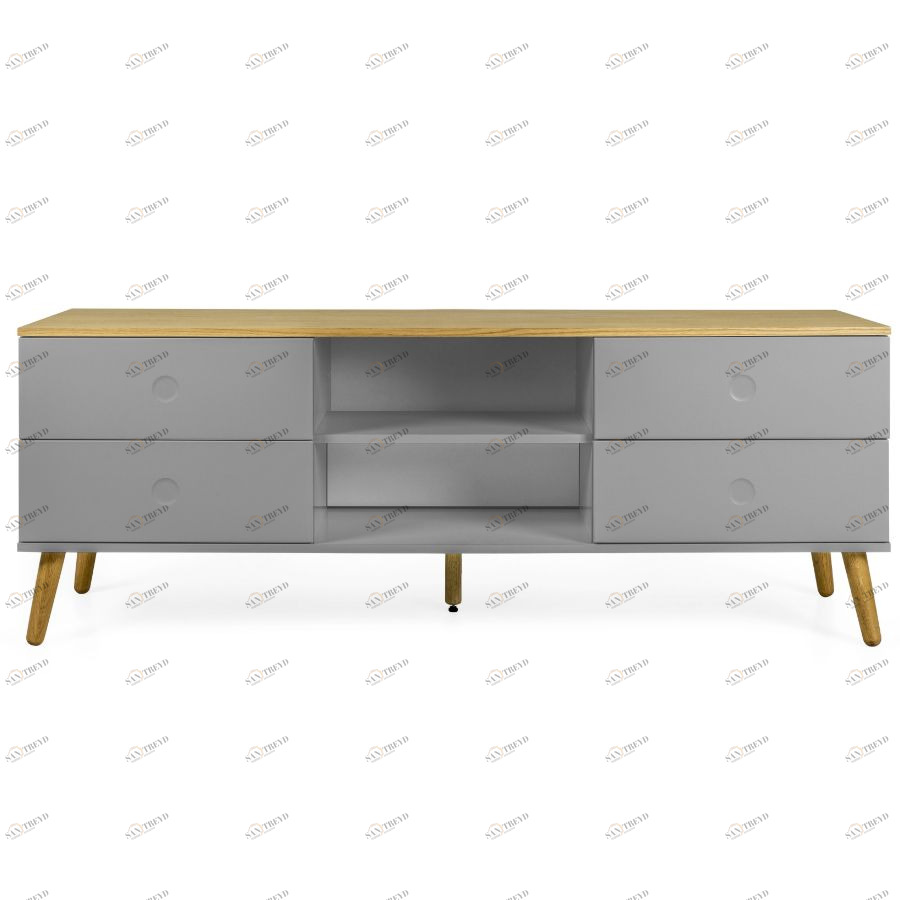 Тумба под ТВ Tenzo Dot, 60х162х43 см, дуб, серая 1664612