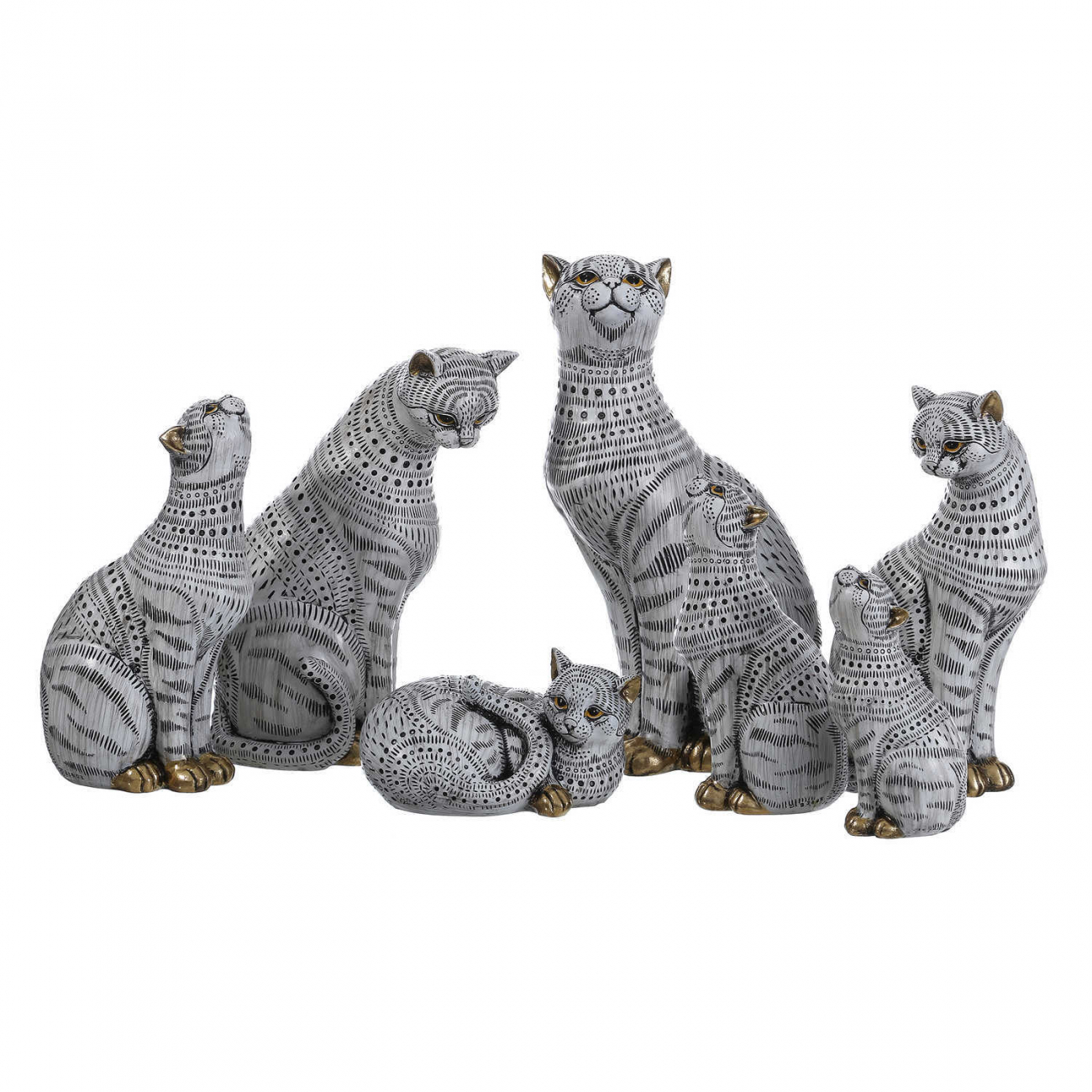 Статуэтка серая "Кошка" Leo TO4ROOMS КОШКА, ЖИВОТНЫЕ 213515 Серый  - Вид №4